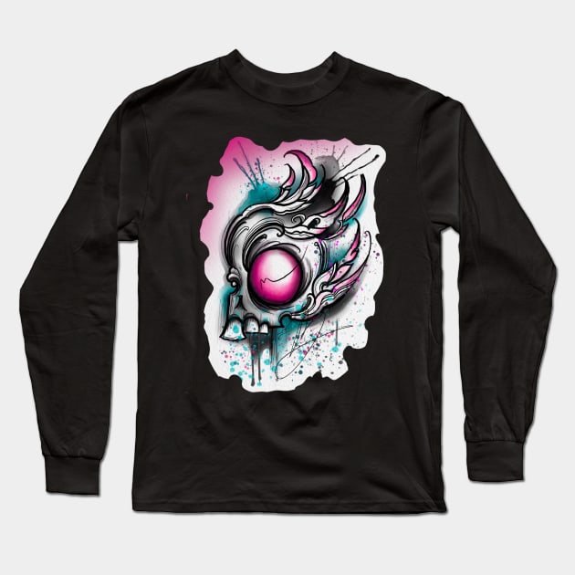 Moskull Long Sleeve T-Shirt by Sing-Toe-Wrote 